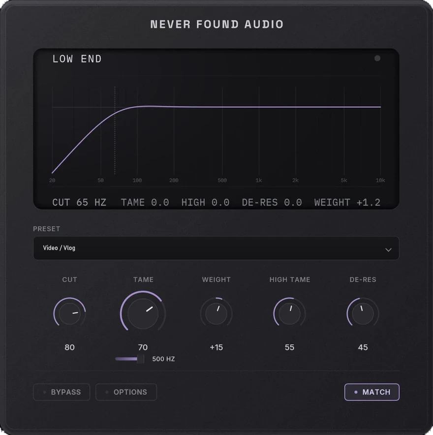 LF-Pro with the Video / Vlog speech preset loaded